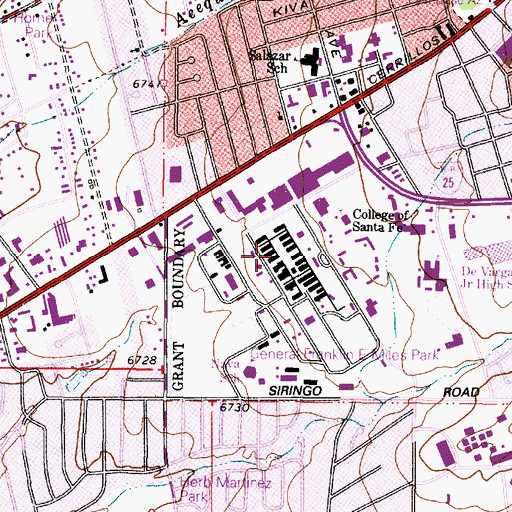 Topographic Map of Psychology Library, NM