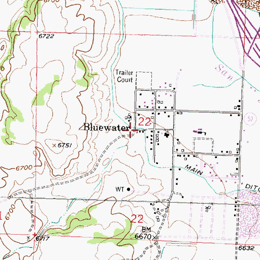Topographic Map of Tchalchuitl Mines Historic Site, NM