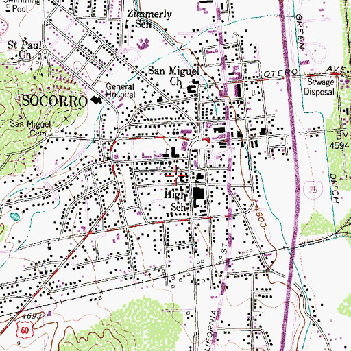 Topographic Map of El Torreon Historic Site, NM