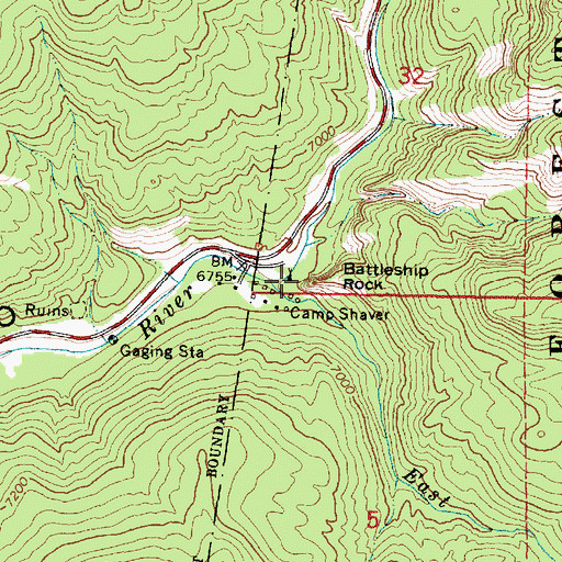 Topographic Map of Hot Springs Pueblo Historic Site, NM