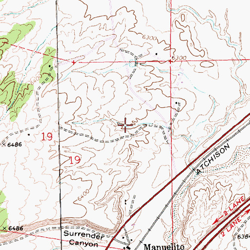 Topographic Map of Stepping Stone House Historic Site, NM