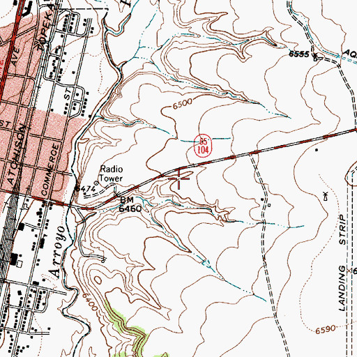 Topographic Map of Hatchs Ranch Historic Site, NM
