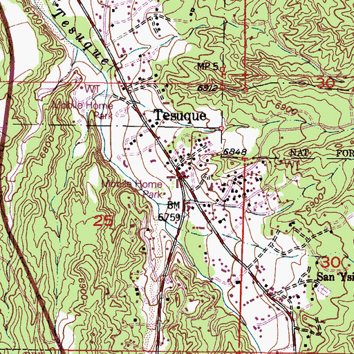 Topographic Map of El Rancho Viejo Historic Site, NM