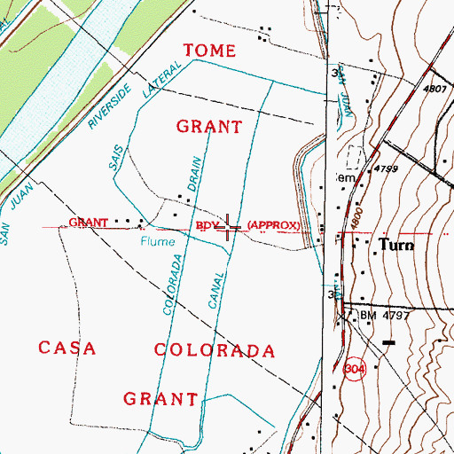 Topographic Map of Casa Colorado del Sur Historic Site, NM