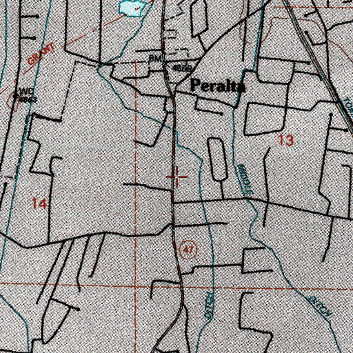 Topographic Map of Peralta Elementary School, NM
