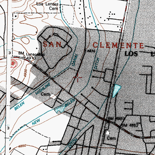 Topographic Map of Katherine Gallegos Elementary School, NM