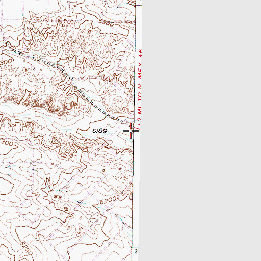 Topographic Map of Enchanted Hills Elementary School, NM