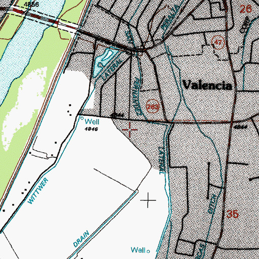 Topographic Map of Daniel Fernandez Intermediate School, NM