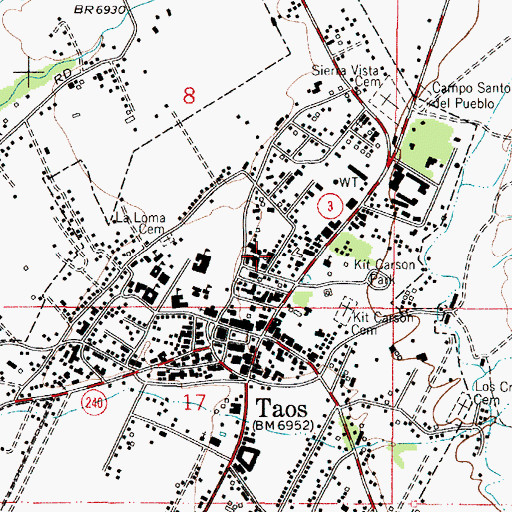 Topographic Map of Talpa Elementary School, NM