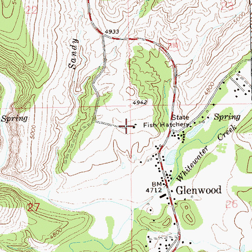 Topographic Map of Glenwood Elementary School, NM