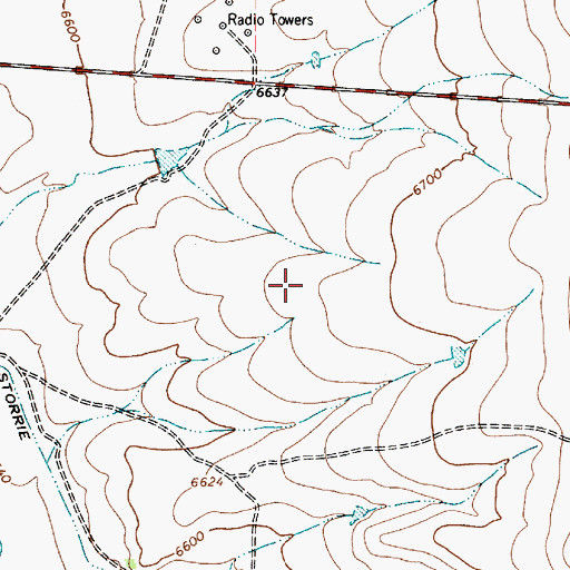 Topographic Map of North Public Elementary School, NM