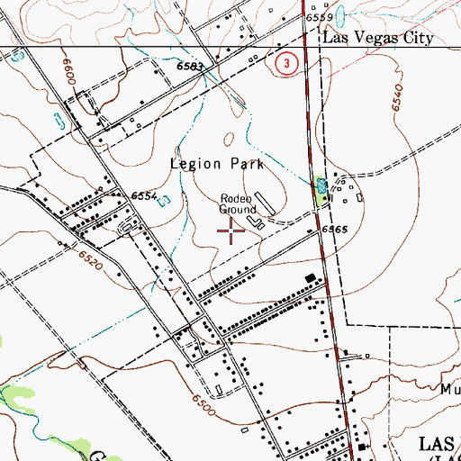 Topographic Map of Legion Park Elementary School, NM