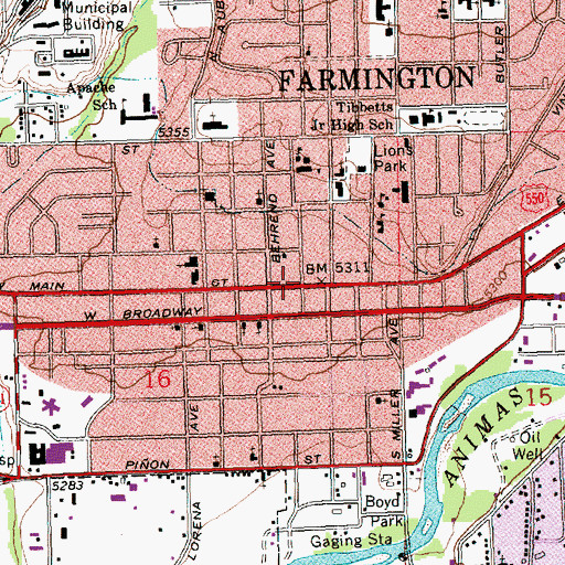 Topographic Map of Taylor Mall, NM
