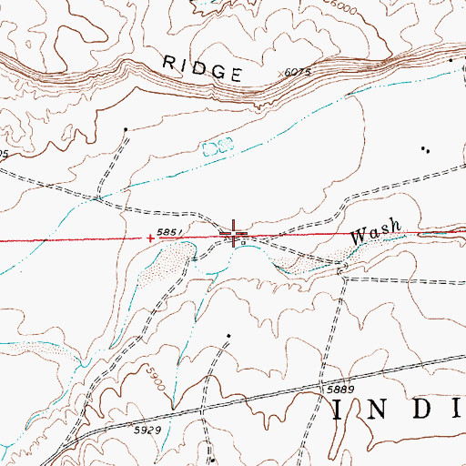 Topographic Map of Sanostee Trading Post, NM