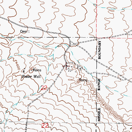 Topographic Map of Cox Home Ranch, NM