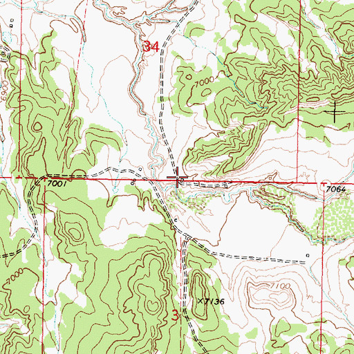 Topographic Map of San Miguel School, NM