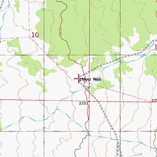 Topographic Map of F Thurman Ranch (historical), NM