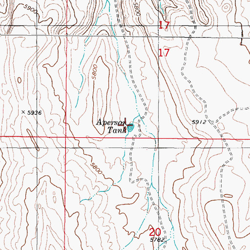 Topographic Map of Aperson Tank, NM