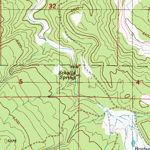 Topographic Map of Schalle Spring, NM