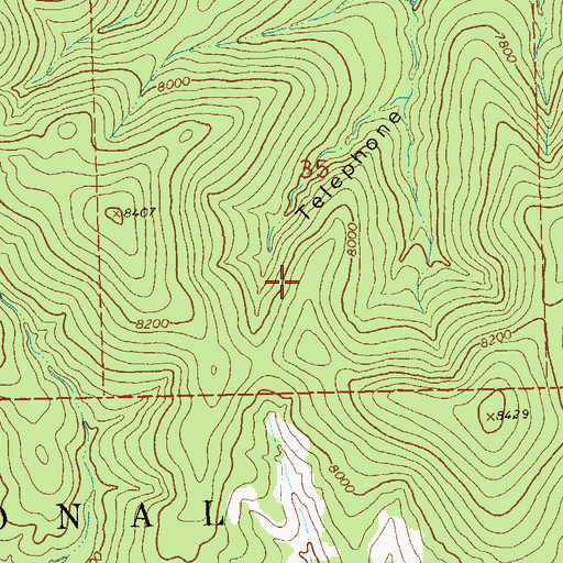 Topographic Map of Elk Mountain Divide, NM