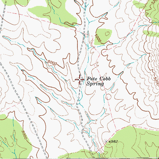 Topographic Map of Pete Cobb Spring, AZ