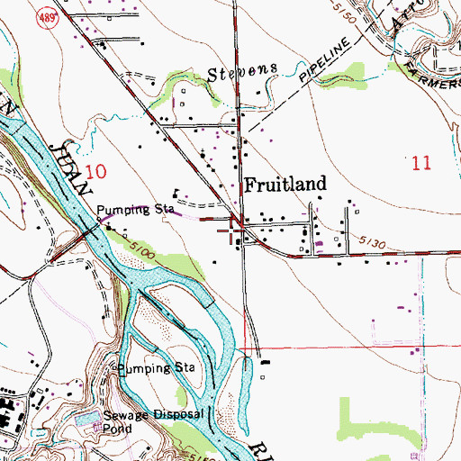 Topographic Map of Ojo Amarillo Elementary School, NM