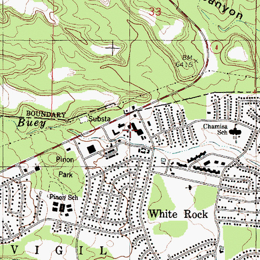 Topographic Map of Covenant Christian School, NM