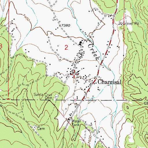 Topographic Map of Faith Christian School, NM