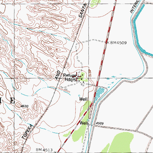 Topographic Map of Marsh Overlook Trail, NM