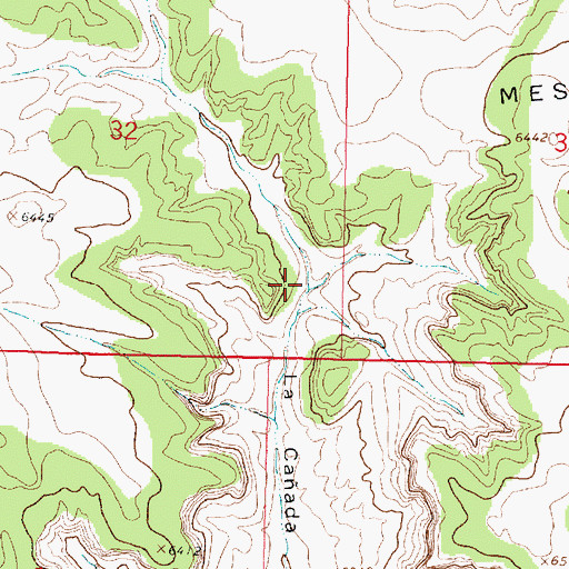 Topographic Map of La Lena Wilderness Study Area, NM