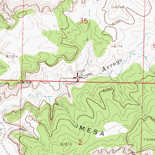 Topographic Map of Empedrado Wilderness Study Area, NM