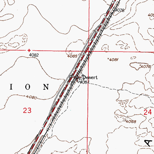 Topographic Map of Escondido Historic Site, NM