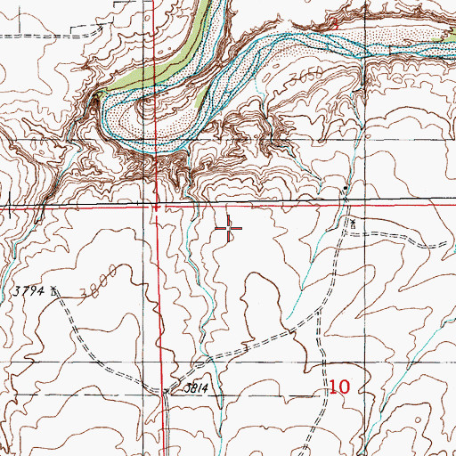 Topographic Map of Anniston (historical), NM