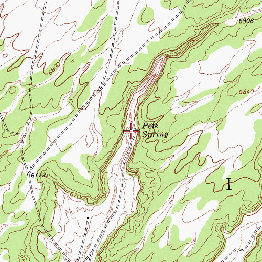 Topographic Map of Pete Spring, AZ