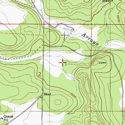 Topographic Map of Jesus Canyon, NM