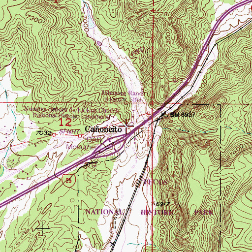 Topographic Map of Our Lady of Light Church Historic Site, NM