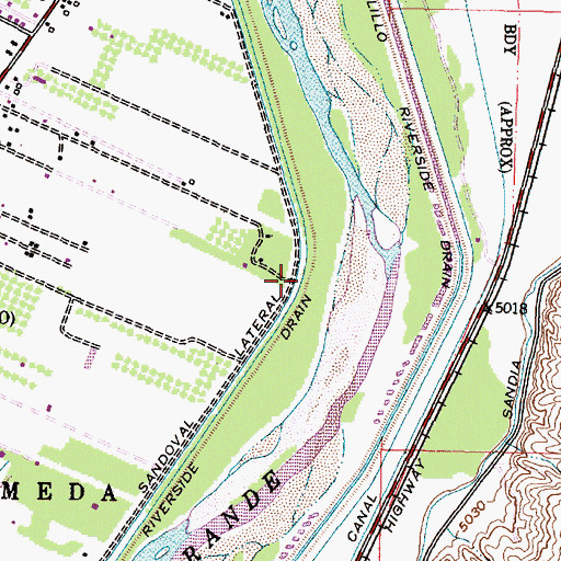 Topographic Map of Pueblo Corrales Historic Site, NM