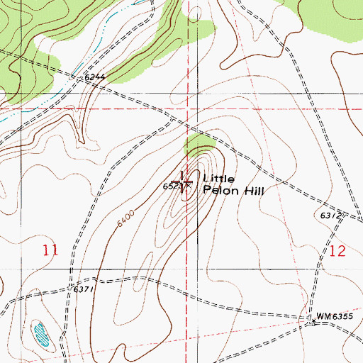 Topographic Map of Little Pelon Hill, NM