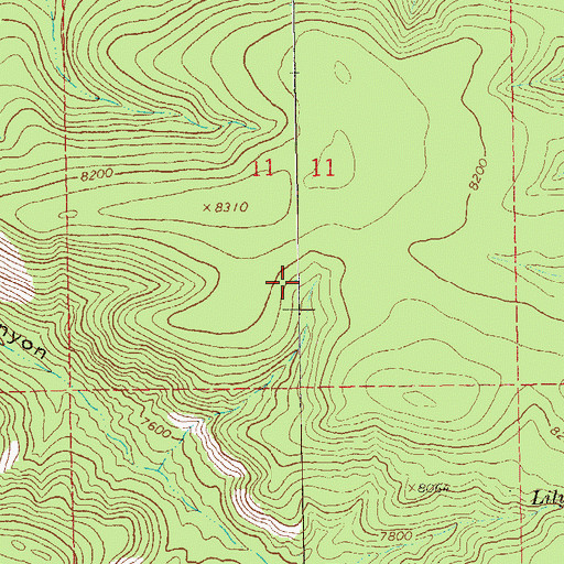 Topographic Map of Bar N L Mesa, NM