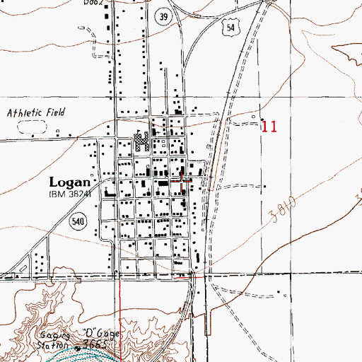 Topographic Map of McFarland Brothers Bank Historic Site, NM