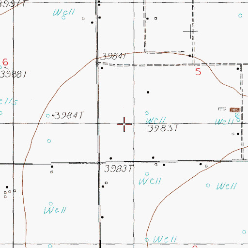 Topographic Map of 10925 Water Well, NM