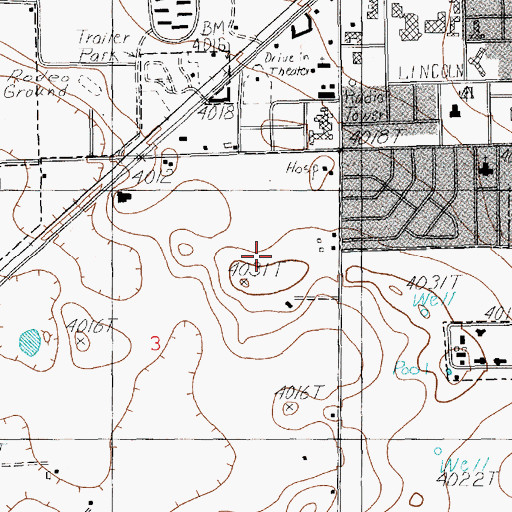 Topographic Map of 12105 Water Well, NM