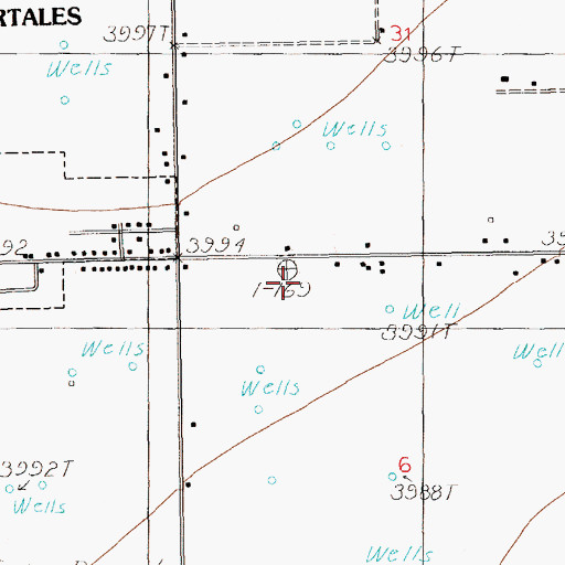 Topographic Map of 12397 Water Well, NM