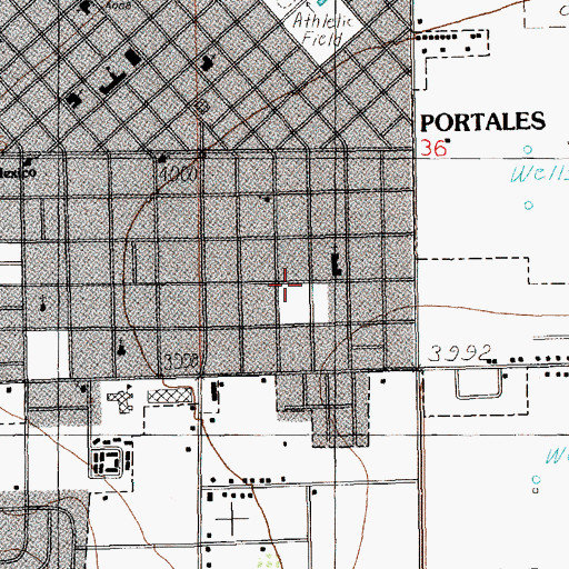 Topographic Map of 11623 Water Well, NM