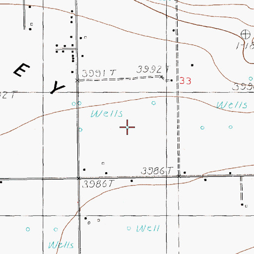 Topographic Map of 11708 Water Well, NM