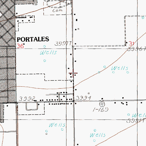 Topographic Map of 11552 Water Well, NM