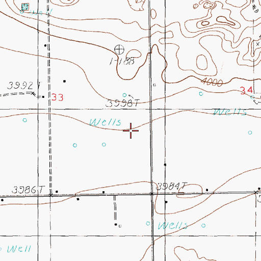 Topographic Map of 12127 Water Well, NM