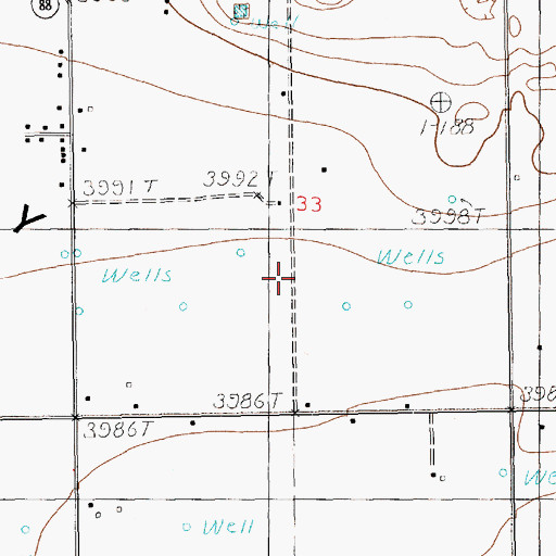 Topographic Map of 12126 Water Well, NM