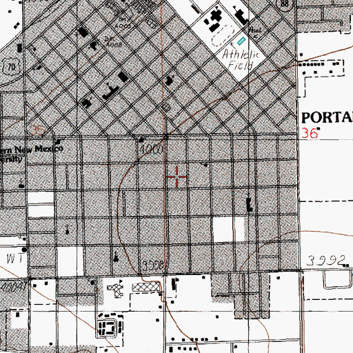 Topographic Map of 11622 Water Well, NM