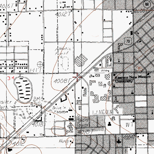 Topographic Map of 11618 Water Well, NM